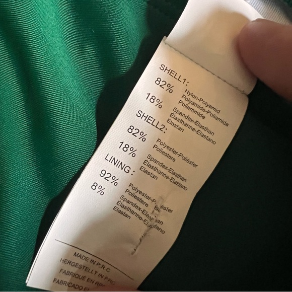 NWOT Cupshe Asymmetrical Neck Back Cutout Color Block Slimming One Piece Swim, L - Picture 10 of 14